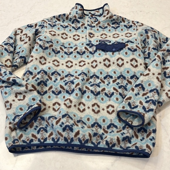 Patagonia Lightweight Synchilla Snap-T Fleece Pullover Tundra Cluster Big Sky‎ - Picture 2 of 9